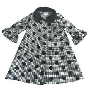 Laura Ashley polka dot babydoll coat 4